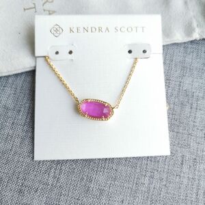 Kendra Scott Elisa Gold Azalea Illusion Pendant Necklace Trendy Glam Look